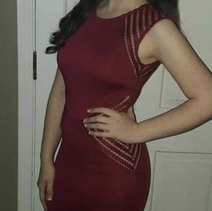 Gorgeous Bright Red Prom Dress with cutouts